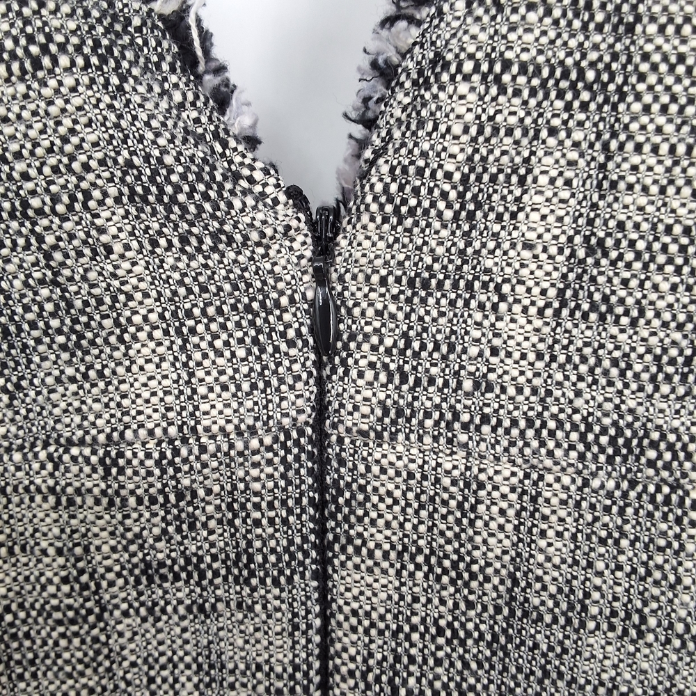 RACHEL Rachel Roy Black and Gray Tweed Midi Dress - Picture 6 of 7